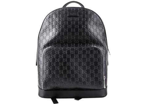 Gucci Signature Backpack Monogram GG Debossed Black 